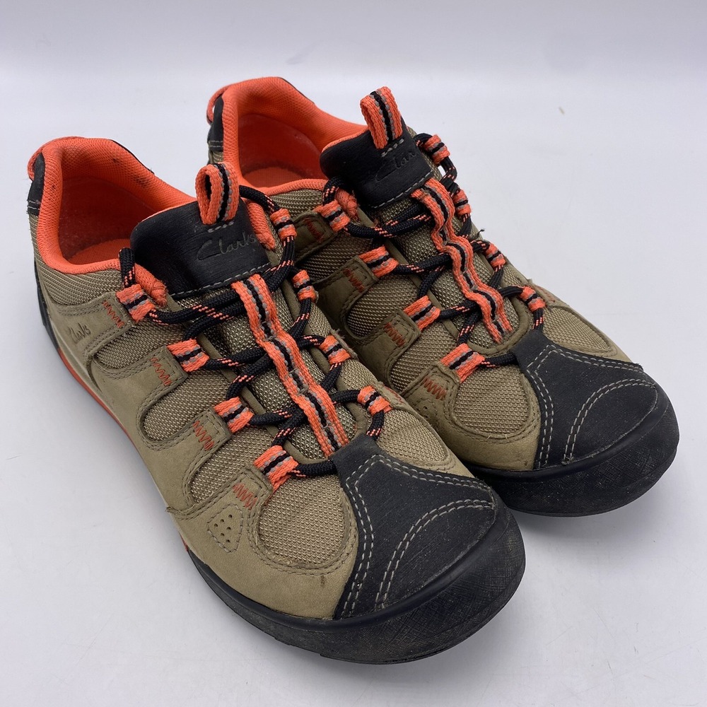 Clarks Shoes Womans 6.5 M Outdoor Ortholite Walking Leather Beige Orange Hiking